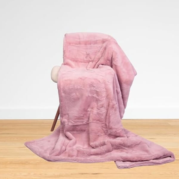 Soft Fleece Throw Blanket - Fluffy Cosy Rabbit Fur Sofa Throw, Hand or Machine Wash, Warm Sherpa Fleece Blanket for Sofa, Bed and Couch 150 x 200 cm