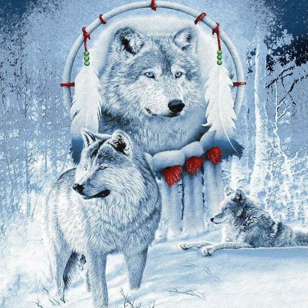 Mink Warm Sofa Bed Decor - Blankets for Couch and Bed - Printed Roll Mink Throw Sofa Bed Decor - Winter Warm Blanket Travel Bed (Moonlight Wolf, Double (150x 200 Cm))