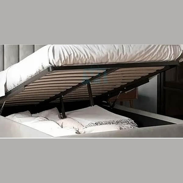Luxury High Headboard Bed Ottoman Gas Lifts