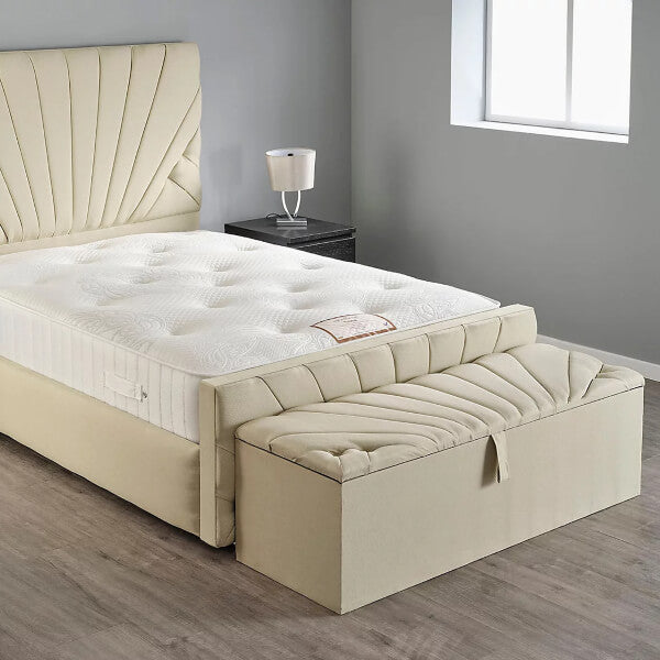 Dione Ottoman Storage Box 3FT Single - Lino Stone