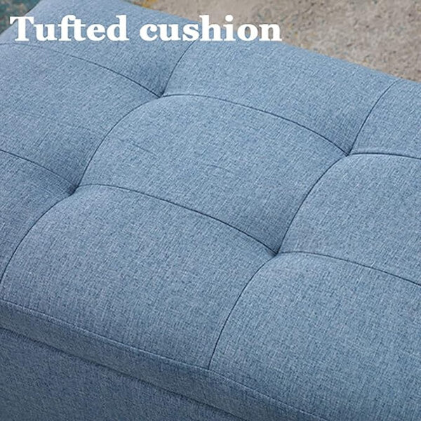 Aurea Button Tufted Storage Ottoman Bench – Modern Upholstered Design (Available in Different Colours & Sizes)
