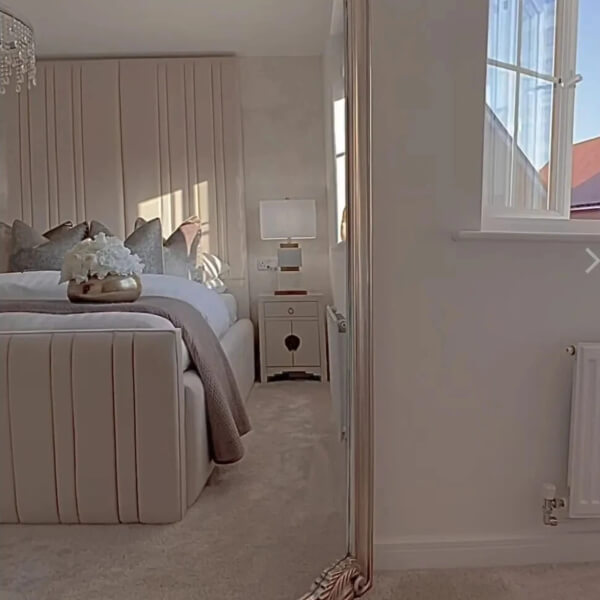 SOHO PANEL VELVET UPHOLSTERED BED FRAME ALL SIZES AVAILABLE