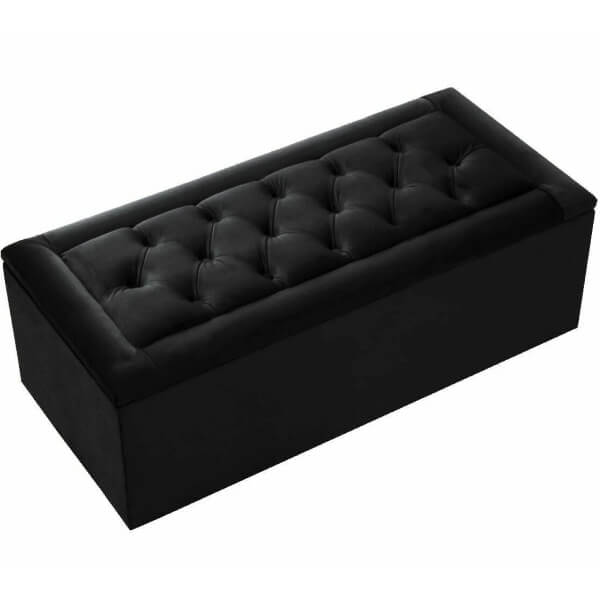 Luxury Large Chesterfield Gas Lift Plush soft Velvet Ottoman Box