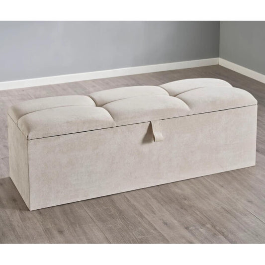 Atlas Ottoman Storage Box 3FT Single - Naples Cream