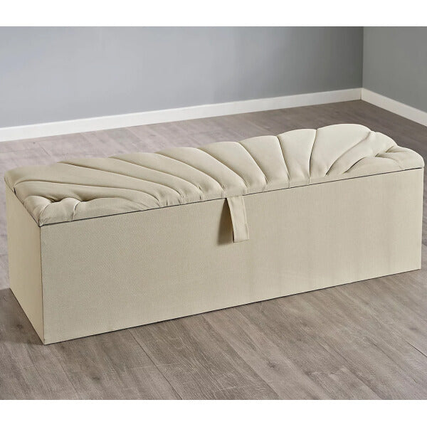 Dione Ottoman Storage Box 3FT Single - Lino Stone