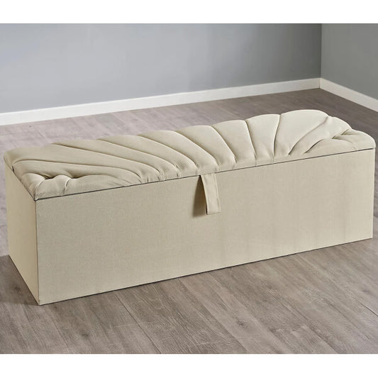 Dione Ottoman Storage Box 3FT Single - Lino Stone
