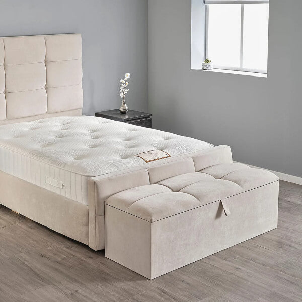 Atlas Ottoman Storage Box 3FT Single - Naples Cream