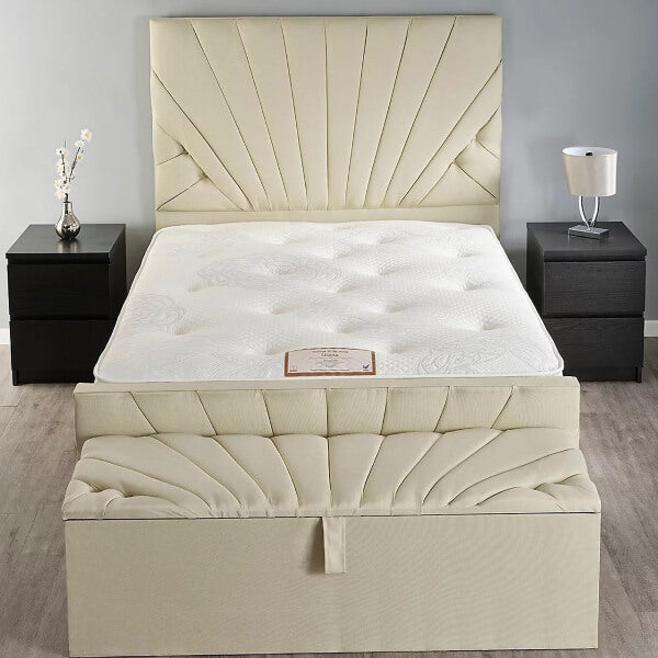 Dione Ottoman Storage Box 3FT Single - Lino Stone