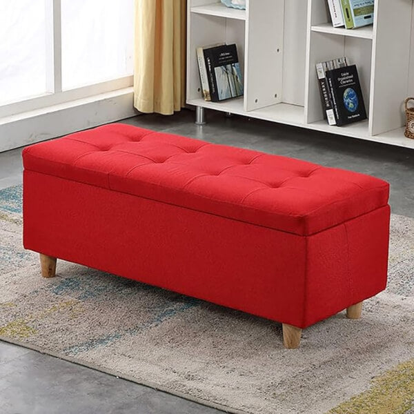 Aurea Button Tufted Storage Ottoman Bench – Modern Upholstered Design (Available in Different Colours & Sizes)