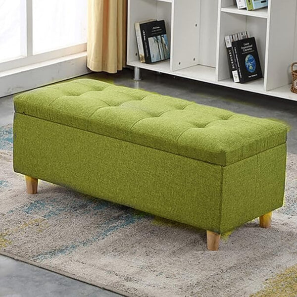 Aurea Button Tufted Storage Ottoman Bench – Modern Upholstered Design (Available in Different Colours & Sizes)