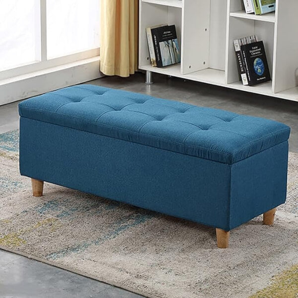 Aurea Button Tufted Storage Ottoman Bench – Modern Upholstered Design (Available in Different Colours & Sizes)